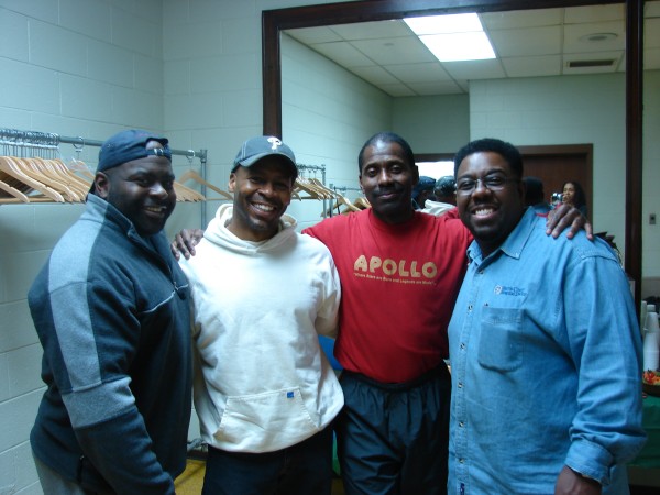 Me bigger, Tonight Show bandleader Kevin Eubanks, Avery Sharpe, and Tonight Show drummer Marvin "Smitty" Smith