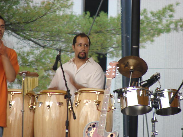 Congero Troy Norrington on percussion